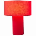 thumbnail image 1 of Moonlight Table Lamp - Crimson Red Linen Shade Dimmer Switch, 1 of 5