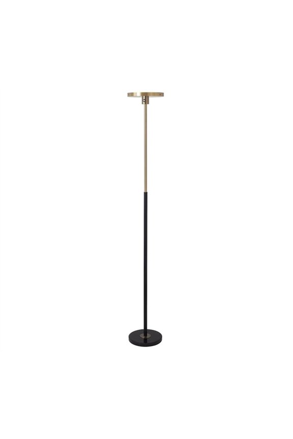 Redondo Torchiere Floor Lamp - Matte Black Dimmer Switch