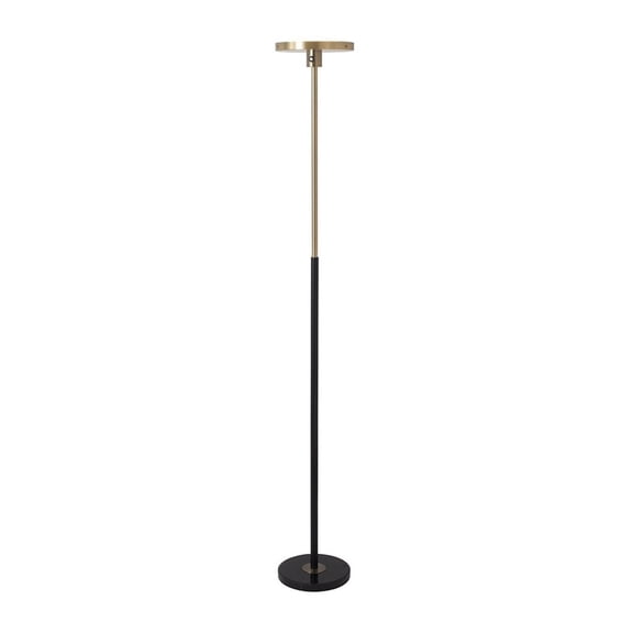 Redondo Torchiere Floor Lamp - Matte Black Dimmer Switch