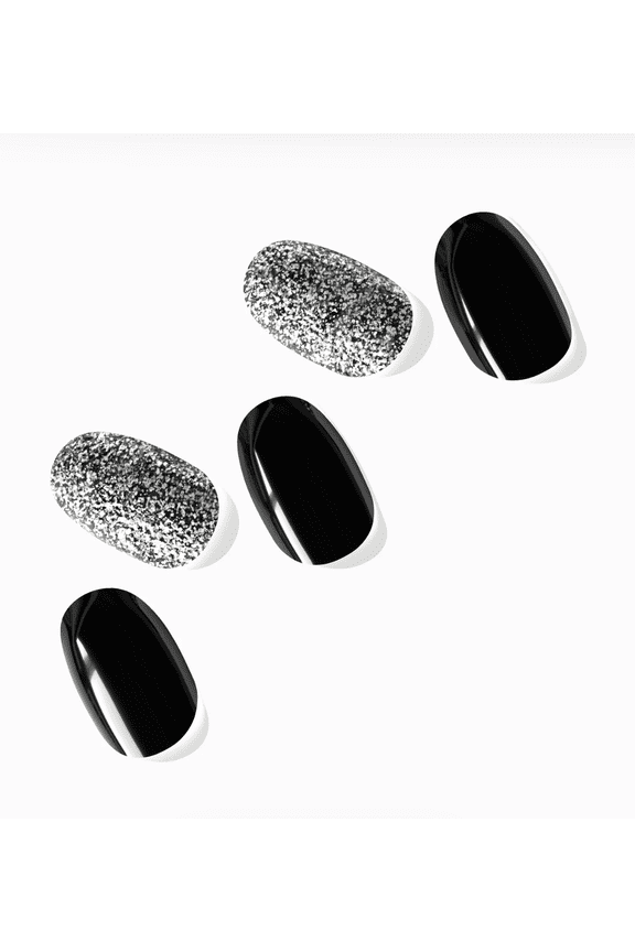 NOVA Semi Cured Gel Nail Strips (Black Matter)- The 10 Minute Manicure. Salon-Quality, Works with Any Nail Lamp, Easy to Apply & Remove - Incl. Nail File & Stick