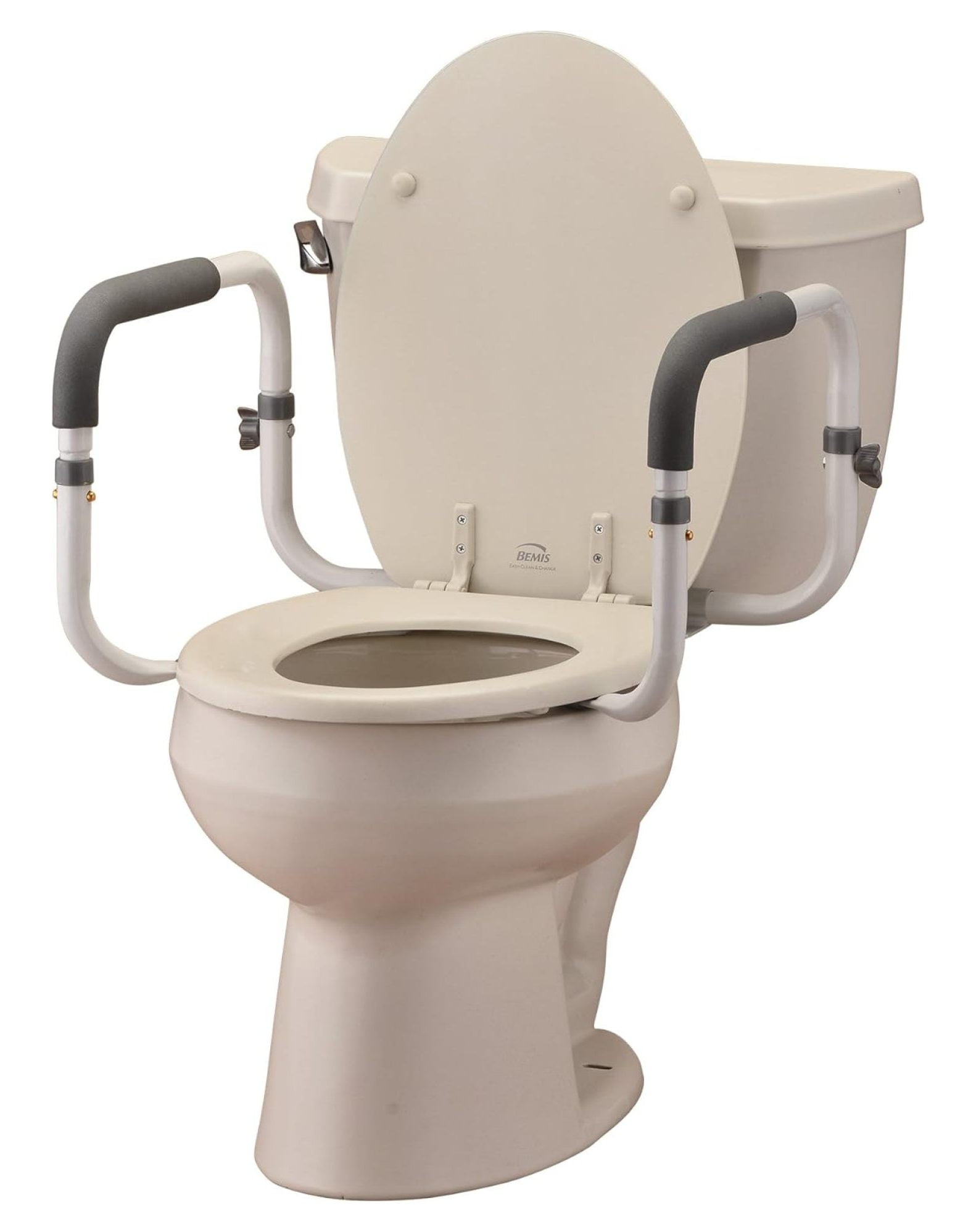 NOVA Toilet Rails, Padded Handrails for Toilet Seat, Safety Support