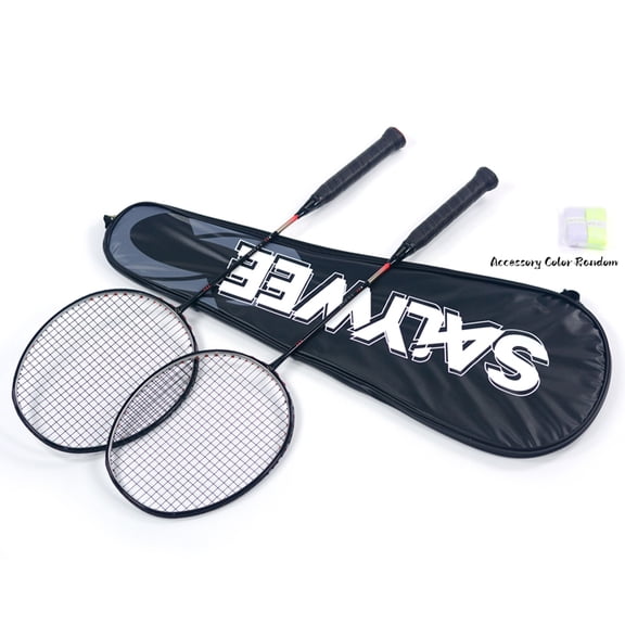 NOVA Upgraded Badminton Racket - T800+30T Full Carbon Fiber, 5U 77±3g (Unstrung), Offensive (305±5mm), 28-32lbs, Carbon Cloth Bottom Cover, Fish Mouth Sharp Cone Cover, Gradient Electroplated Design