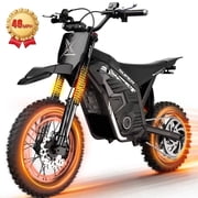 ESKUTE NOVAX Electric Dirt Bike for Adults/Teens, 4000W 46MPH Fast Electric Motorcycle, 48V 22.8Ah Long Range Battery, Full Suspension, Hydraulic Brakes,Black, UL2849