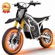 ESKUTE NOVAX Electric Dirt Bike for Adults/Teens, 4000W 46MPH Fast Electric Motorcycle, 48V 22.8Ah Long Range Battery, Full Suspension, Hydraulic Brakes, White, UL2849