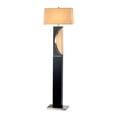 thumbnail image 1 of NOVA of California Half Moon Floor Lamp with Nightlight - Dark Brown, Etruscan Gold Linen Shade, 1 of 8
