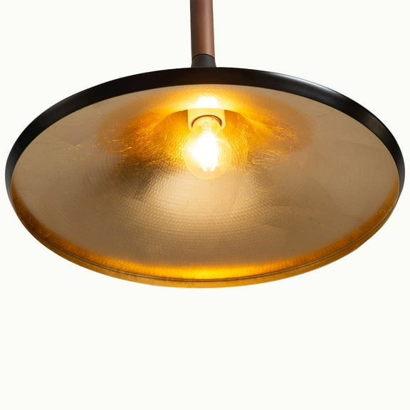 NOVA OF CALIFORNIA Lodi Pendant Light Large - Matte Black, Walnut