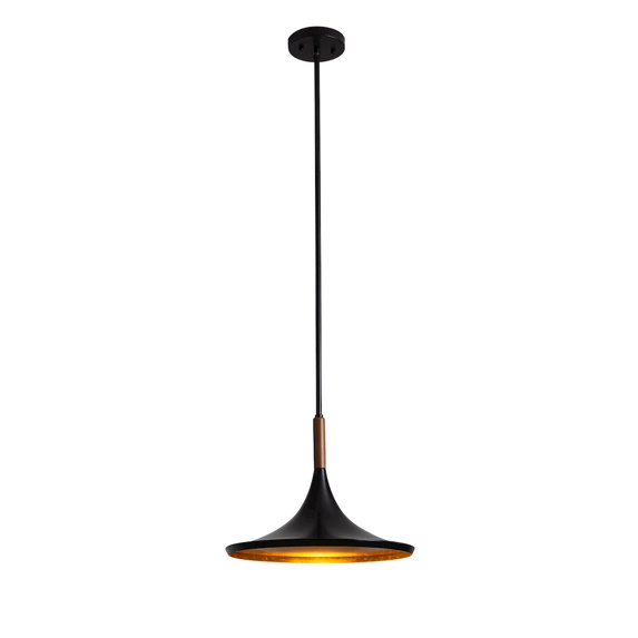 Lodi Pendant Light Small Matte Black Walnut