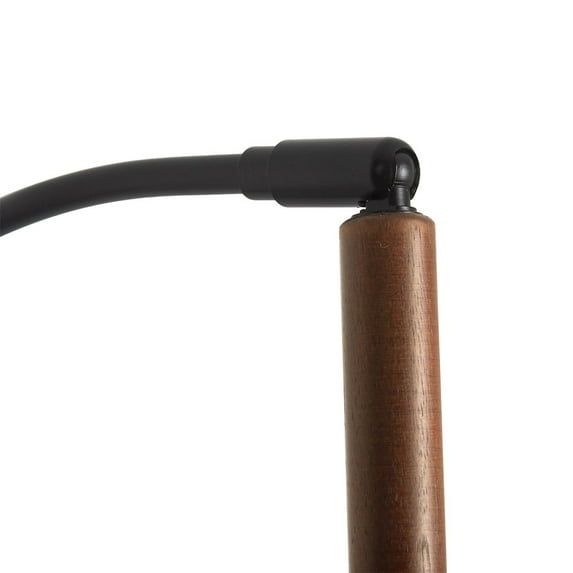 NOVA OF CALIFORNIA Lodi Wall Sconce - Matte Black & Walnut, Plug-in