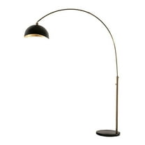 NOVA OF CALIFORNIA Luna Bella Arc Floor Lamp - Brass/Matte Black/Gold Leaf