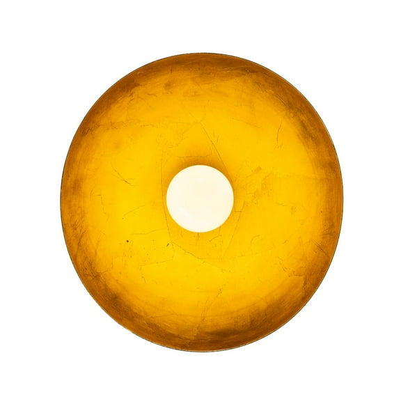 NOVA OF CALIFORNIA Luna Bella Flush Mount Ceiling Light - Matte Black & Gold-Leaf Shade