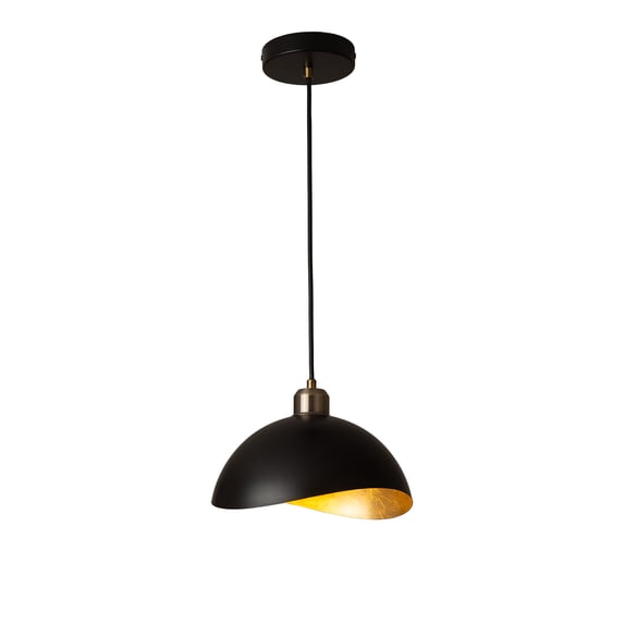 Luna Bella Pendant Light Small Matte Black Weathered Brass