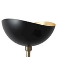thumbnail image 1 of NOVA of California Luna Bella Torchiere Floor Lamp - Matte Black & Gold-Leaf Shade, Weathered Brass, Black Marble Base, Dimmer, 1 of 7