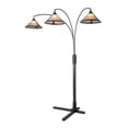 thumbnail image 1 of Natural Mica 3 Light Arc Floor Lamp - 86 Charcoal Gray Wood Gunmetal, 1 of 9