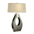 thumbnail image 1 of NOVA of California Pearson Table Lamp - 30", Pecan Wood and Brushed Nickel, 3-Way Rotary Switch, 1 of 10