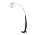 thumbnail image 1 of Plimpton 76" 1 Light Arc Floor Lamp - Espresso Wood and Brushed Nickel, 1 of 12