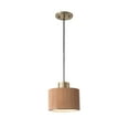 thumbnail image 1 of Tambo Pendant Light - Natural Ash Wood Finish Weathered Brass, 1 of 10