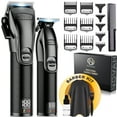 thumbnail image 1 of NOVAH Cordless Hair Clippers & Trimmer Set for Men, Zero Gap T-Blade Beard Trimmer, 18-Piece Kit, LED Display, 1 of 7