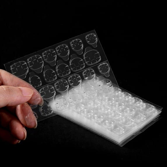 NOVAL 1200 PCS (50 Sheets) Nail Adhesive Tabs Nails Sticky Tabs Waterproof Breathable False Nail Tips Sticky Tab Super Sticky False Nail Glue Sticker for Press Nail Art E22