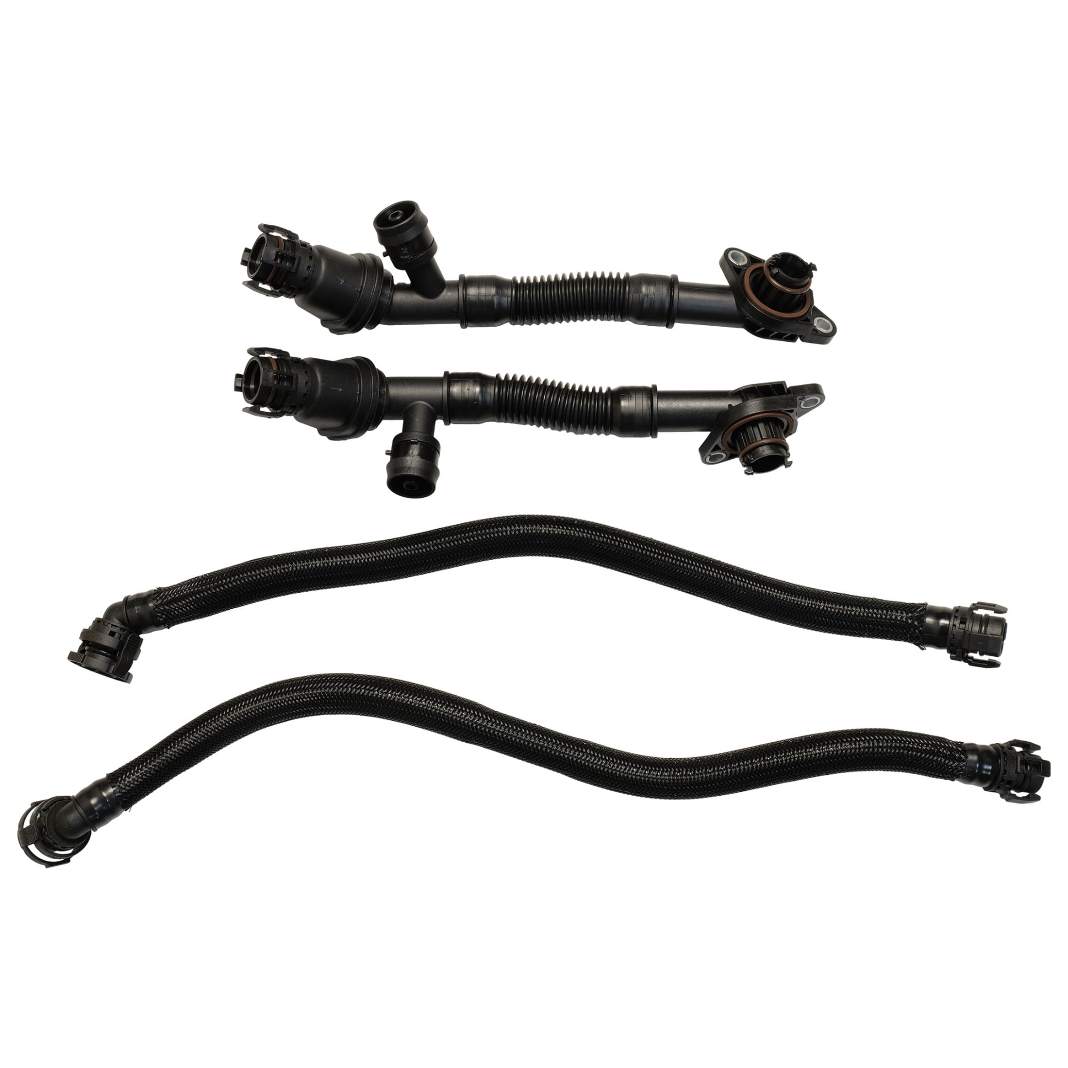 NOVAPARTS 4PCS Left and Right Crankcase Vent Pipe for BMW 550i 650i 750i 750Li Alpina B7 X5 X6 xDrive35i N63 4.4L 11157575640 11157575641 11157646086 11157646087