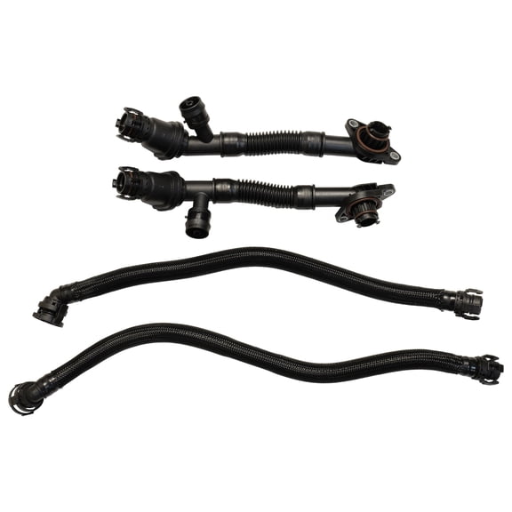 NOVAPARTS 4PCS Left and Right Crankcase Vent Pipe for BMW 550i 650i 750i 750Li Alpina B7 X5 X6 xDrive35i N63 4.4L 11157575640 11157575641 11157646086 11157646087
