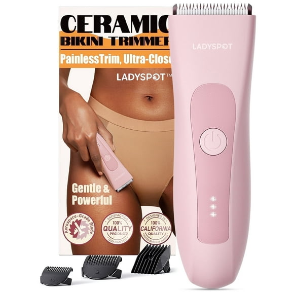 NOVASPOT Bikini Trimmer, Rechargeable Electric Shaver for Face, Pubic Hair, Underarms & Legs – Waterproof