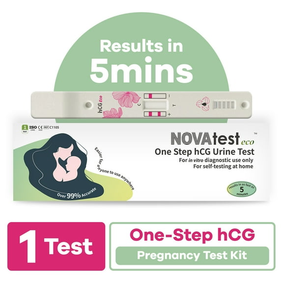 NOVATest Eco One-Step hCG Urine Pregnancy Test Kit with Instant Pregnancy Test Result