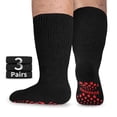 thumbnail image 1 of NOVAYARD 3 Pairs Non Slip Hospital Socks Wide Crew Edema Bariatric Socks, 1 of 7