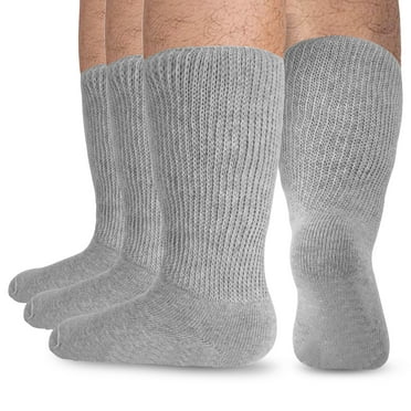 NOVAYARD 3 Pairs Diabetic socks Wide Crew Edema Bariatric Hospital Socks