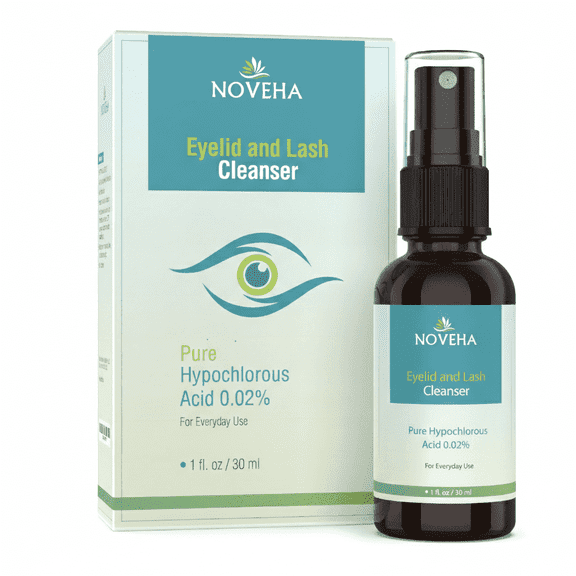 NOVEHA Gentle Eyelid and Lash Cleanser - Pure and Gentle Hypochlorous Acid Spray (120mL)