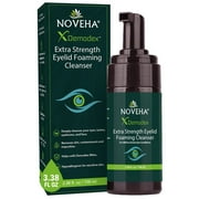 Demodex Eyelid Cleanser Foam | Extra Strength Tea Tree Oil Formula | Daily Face Wash For Eyelash, Demodex, MGD, Stye Eyes, Eye Irritations & Skin Dryness, 3.38 fl oz 100ml