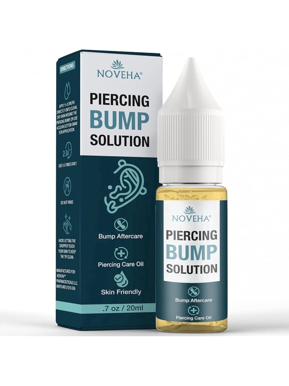 Piercing Aftercare Oil with Tea Tree Oil Soothing Skin Care for Post-Piercing Care, Helps Improve the Appearance of Skin Bumps, Lightweight Formula for Face & Body, 20ml