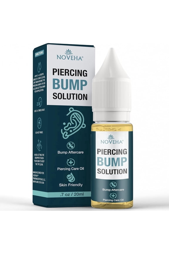 Piercing Aftercare Oil with Tea Tree Oil Soothing Skin Care for Post-Piercing Care, Helps Improve the Appearance of Skin Bumps, Lightweight Formula for Face & Body, 20ml