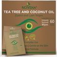 thumbnail image 1 of NOVEHA 60PCs Tea Tree & Coconut Oil Eyelid & Lash Wipes For Demodex, Blepharitis & Itchy Eyes, Eyelash Wipes With Aloe Vera, Daily Eye Cleanser, 1 of 8