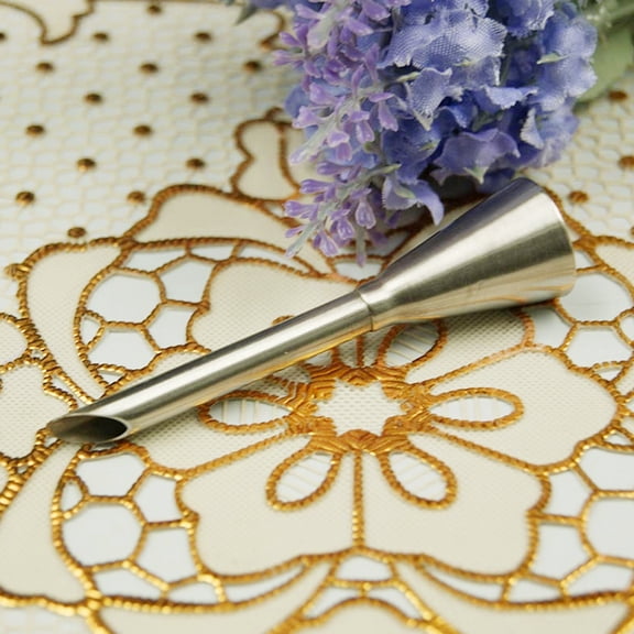 NOVELAR 3 Inch Long Steel Piping Tip, Reusable Nozzle for Easy Baking and Cleanup, Perfect for Sugar Paste and Craft Clays