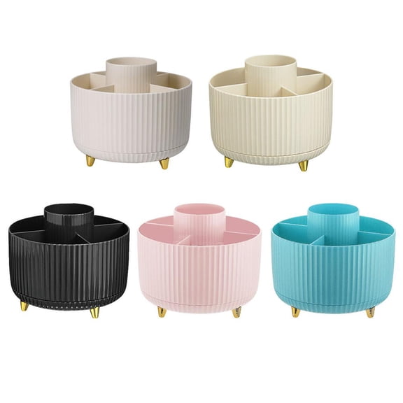 NOVELAR 360° Rotating Storage Box, Compact Desk Organizer Saves Space, Holds Pens, Scissors, and Sticky Notes