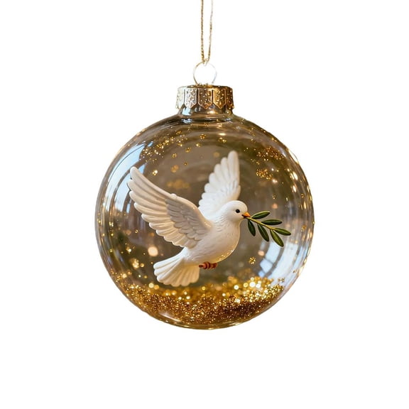 NOVELAR 3D Cardinal Bird Ornaments, Set of Acrylic 3.15 Inch Balls, Enhances Light Reflection for Festive Spirit, Ideal for Year-Room Decor on Windows and Shelves