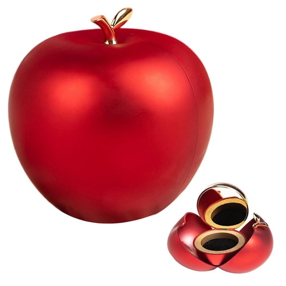 NOVELAR Acrylic Storage Box with Sponge Lining, 4.72 x 4.72 x 4.61 in Apple Design, Protects Jewelry and Small Keepsakes, Ideal Birthday or Christmas Gift for Mom