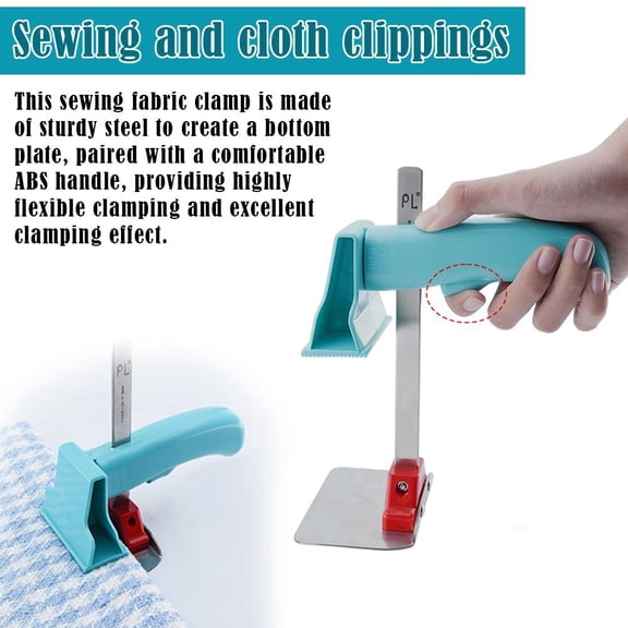 NOVELAR Adjustable Sewing Clamp, 4 Sizes up to 9.5 in Tall, Ergonomic ABS Handle for Comfort, Perfect for Quilting and Crafting Projects