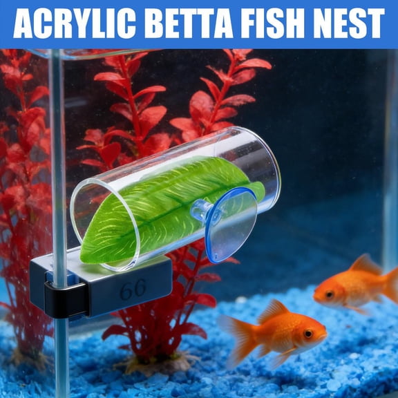NOVELAR Aquarium Betta Fish Hideout with Suction Cup, 3.1 in Length for Cozy Shelter, Promotes Well-Being by Mimicking Natural Environments