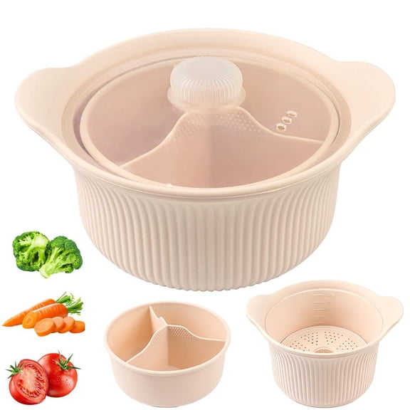 NOVELAR BPA-Free Silicone Food Steamer with Lid, Freezer-to-Microwave Safe for -40°F to 446°F, Versatile for Dumplings, Rice & Pet Food