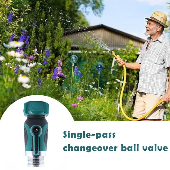 NOVELAR Blue ABS and Zinc Alloy Hose Valve 3.5 Inch, Eliminates Multiple Faucet Turns, Perfect for Car Wash Rinse and Outdoor Water Control