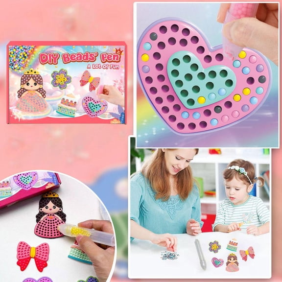NOVELAR Children's Bead Craft Activity, Stimulates Imagination with Colorful Patterns, Educational Holiday Project