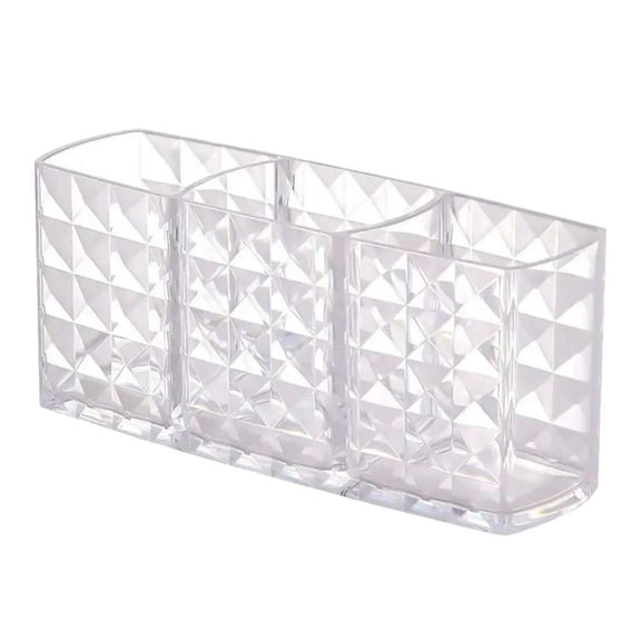 NOVELAR Clear Plastic Storage Box with Dividers, 6.04 in Long, Multi-Use Organizer for Cosmetics and Stationery, Keeps Vanity, Desk, or Drawer Neat and Tidy
