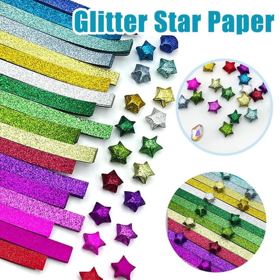 NOVELAR Colorful Origami Star Paper Strips, 9.84 in Size, High-Quality Tear-Resistant Material, Great for All Ages and Crafting Fun