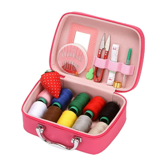 NOVELAR Complete Sewing Kit in Faux Leather Case, Compact 8" x 6" x 3" Size for Easy Storage and Transport, Perfect for Home, Travel, and Quick Clothing Fixes