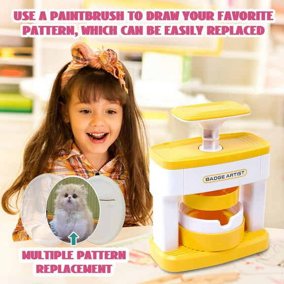 NOVELAR DIY Button Maker Kit, Lightweight Portable Design, Unleash Creativity for Craft Projects and Kids' Hands-On Learning