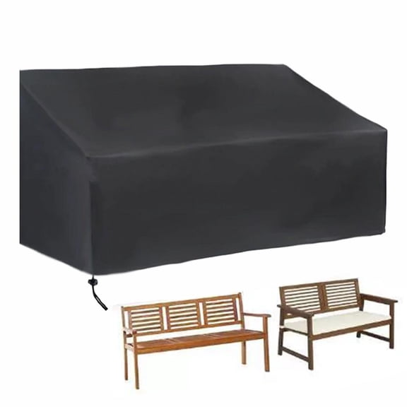 NOVELAR Dust and Water Resistant Bench Cover, Lightweight PVC Fabric for Patio Furniture Protection, Quick Installation
