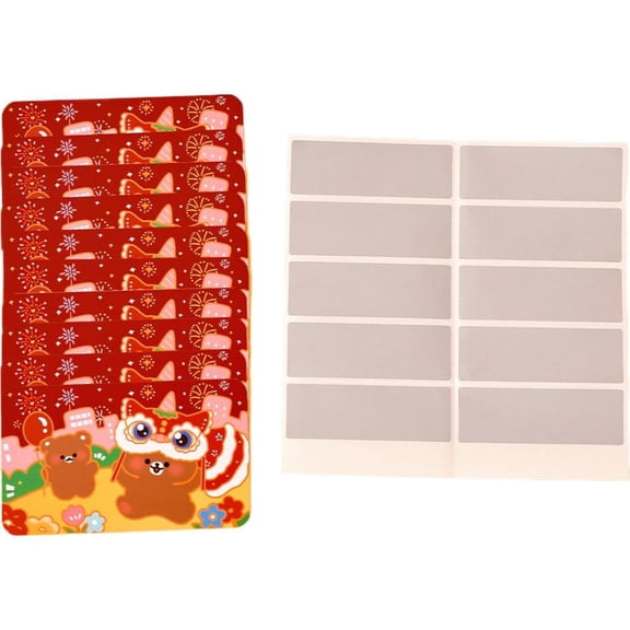 NOVELAR Festive Red Scratch Cards, 10 Count with Protective Film, Interactive Prize Reveal for Holiday Gifts and Events