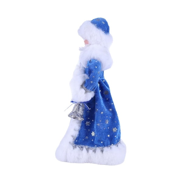 NOVELAR Festive Snow Maiden Doll, 11.82 inches Tall in Blue with Exquisite Embroidery, Warm Fabric Holiday Decor, Enhances Atmosphere for Homes and Kindergartens