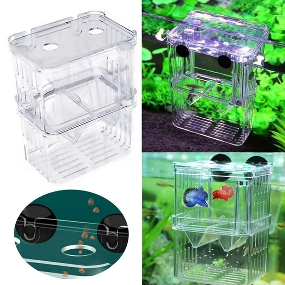 NOVELAR Fish Hatchery and Breeding Box, Acrylic Incubation Tank with Multi-Functional Design, Provides Safe Space for Guppy Fry, Ideal for Home Fish Tanks